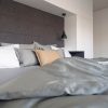 Gold brown sateen cotton duvet cover